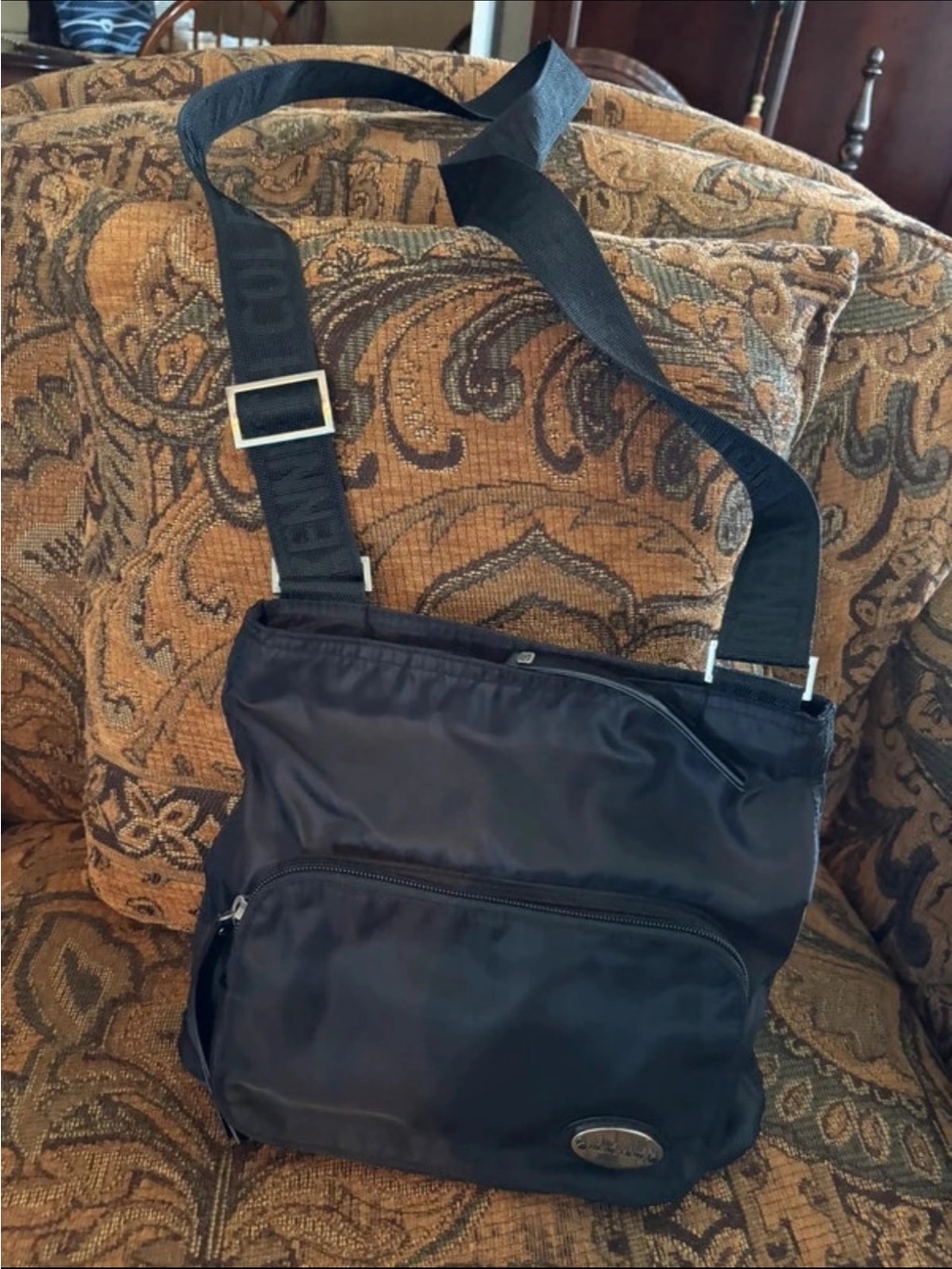 Black Crossbody Shoulder Bag - Lightweight Everyday Carry